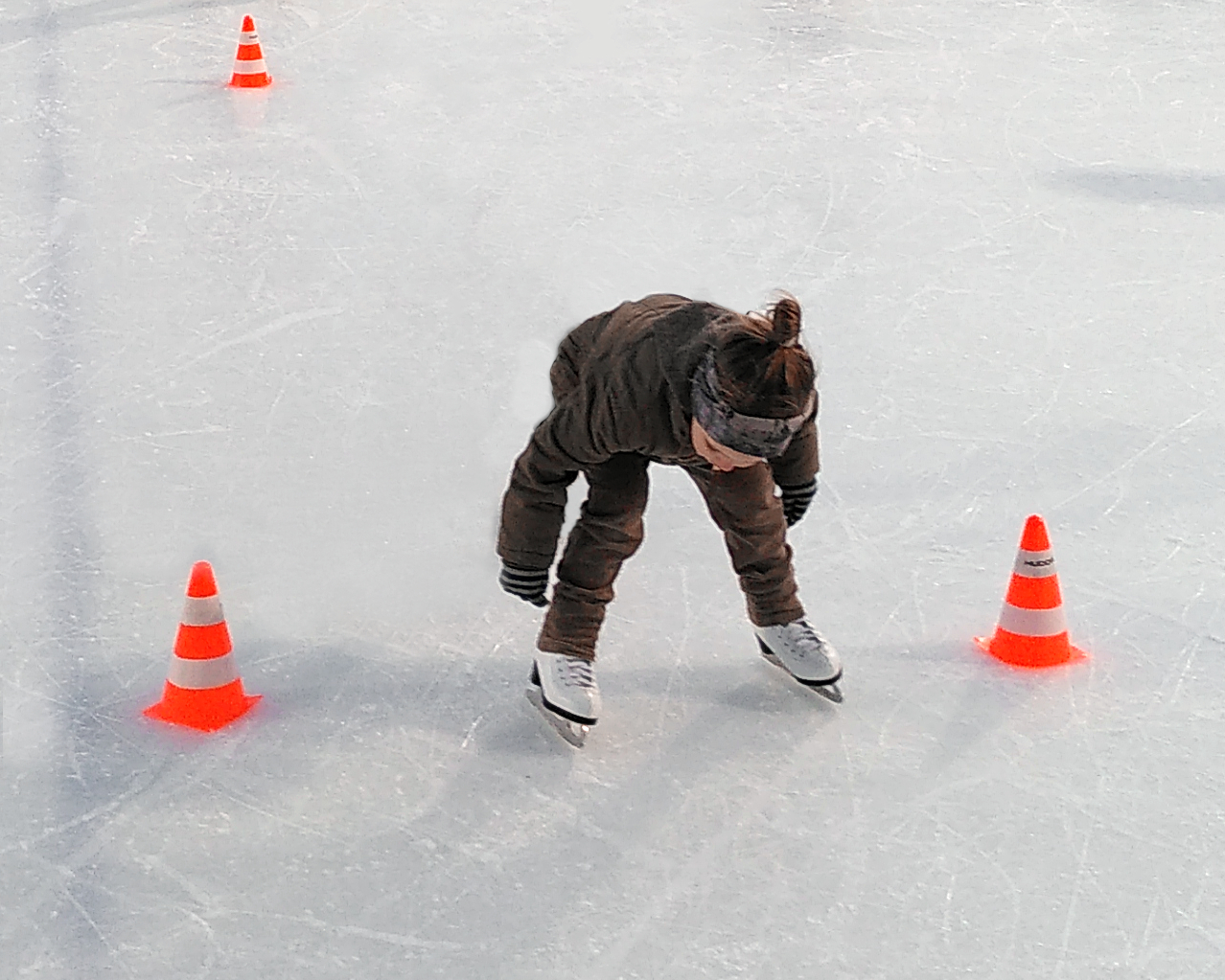 Taking trial lessons at the skate club